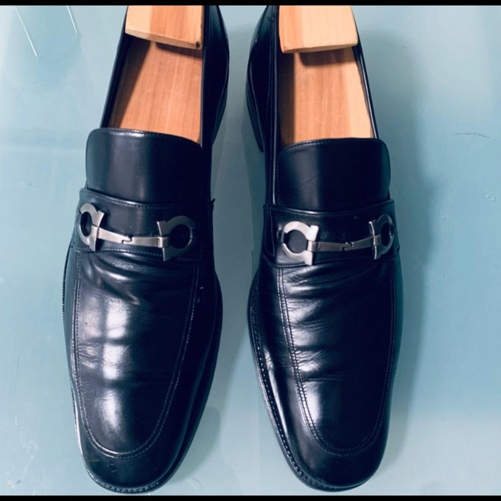 Salvatore Ferragamo black loafers. Excellent condition.